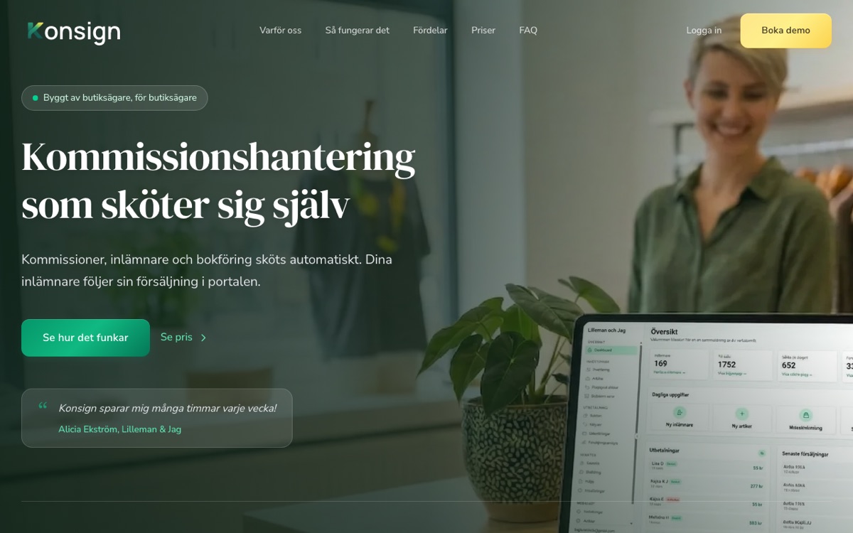 Konsign — kommissionssystem för secondhandbutiker